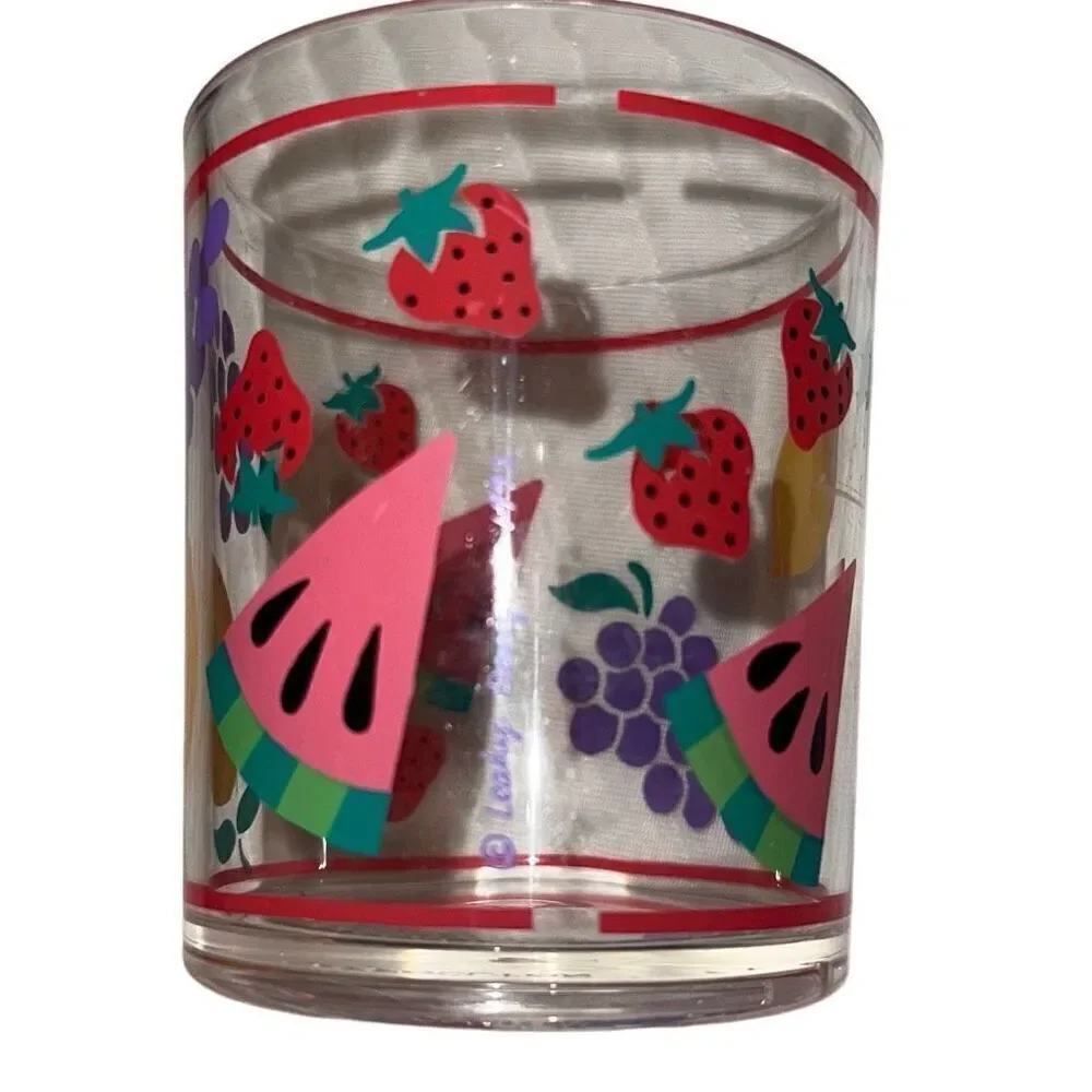 Multicolor Tropical Fish Glass Tumblers and Plates Set